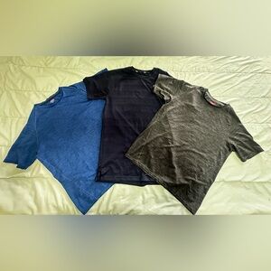 Men's Casual/Athletic T-Shirt Set - Blue, Black, Gray